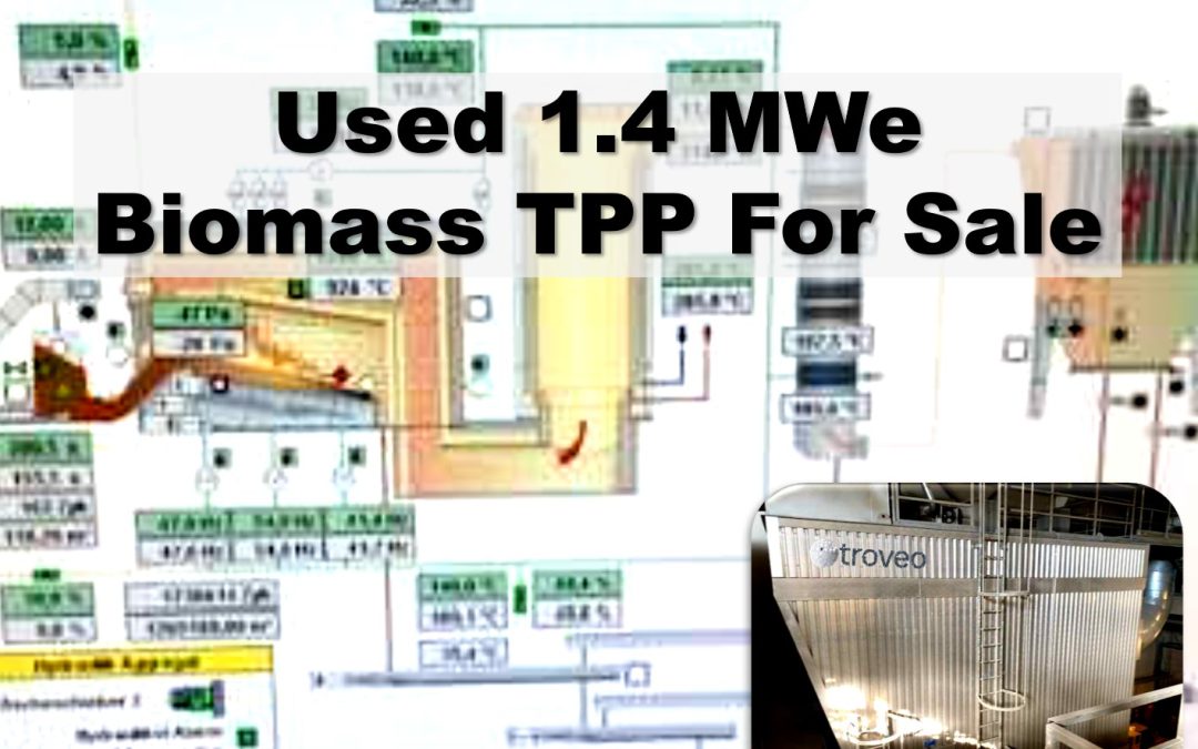 A 1.4 MWe used biomass power plant fuelled by wood chips driving an ORC type turbine – our top offer in August 2024 under PPO-141