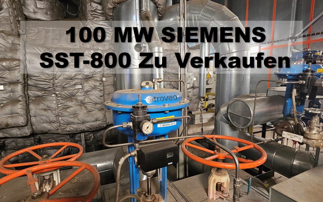 Ein 50 Hz, 100 MW SIEMENS SST-800 Turbinen-Generator-Satz aus dem Jahr 2009 – unser 2. Top-Angebot im August 2024 unter PPO-142